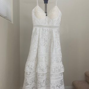 White lace bra tank lace dress